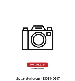 Photo camera icon vector