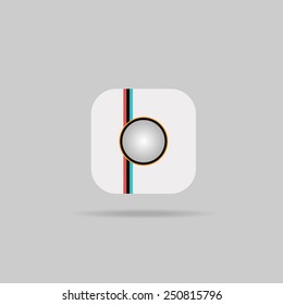 photo camera icon, vector