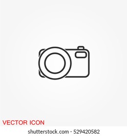 Photo camera icon vector