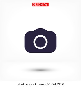 photo camera. icon. Vector