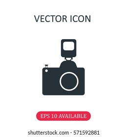 Photo camera icon vector