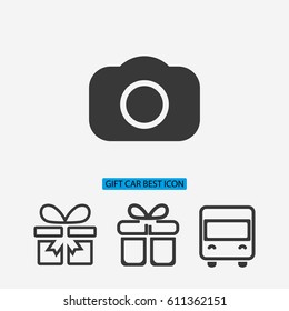 photo camera. icon. Vector