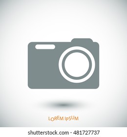 photo camera icon, vector best flat icon, EPS