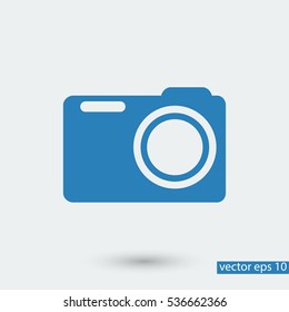 photo camera icon, vector best flat icon, EPS