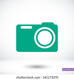 photo camera icon, vector best flat icon, EPS