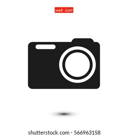photo camera icon, vector best flat icon, EPS