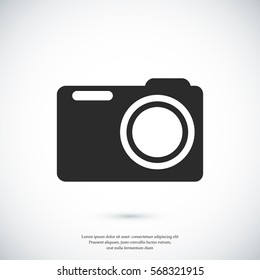 photo camera icon, vector best flat icon, EPS