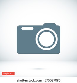 photo camera icon, vector best flat icon, EPS