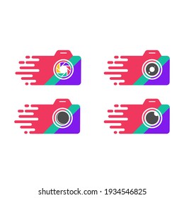 photo camera icon vector, design template