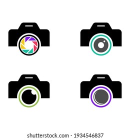 photo camera icon vector, design template