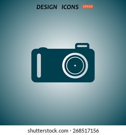 photo camera. icon. vector design