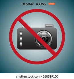 photo camera. icon. vector design