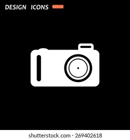 photo camera. icon. vector design