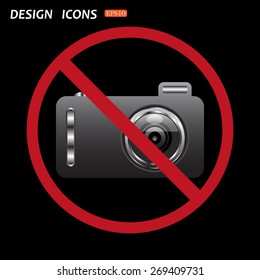 photo camera. icon. vector design