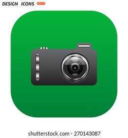 photo camera. icon. vector design