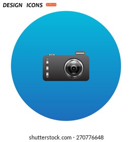 photo camera. icon. vector design