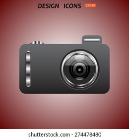 photo camera. icon. vector design