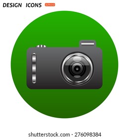 photo camera. icon. vector design