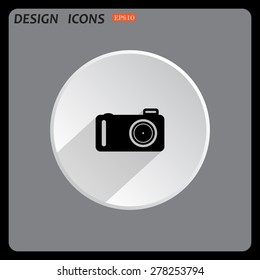 photo camera. icon. vector design