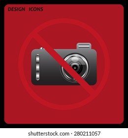 photo camera. icon. vector design. Flat design style 