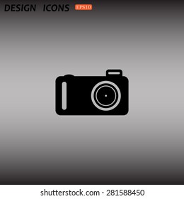 photo camera. icon. vector design