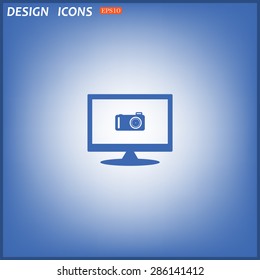 photo camera. icon. vector design