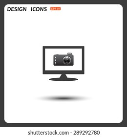 photo camera. icon. vector design