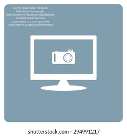 photo camera. icon. vector design