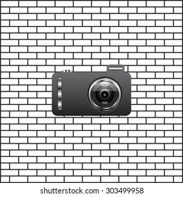 photo camera. icon. vector design