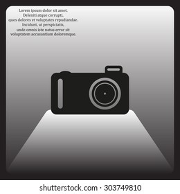 photo camera. icon. vector design