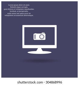 photo camera. icon. vector design