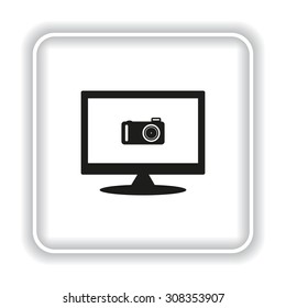 photo camera. icon. vector design