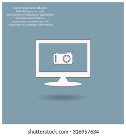 photo camera. icon. vector design