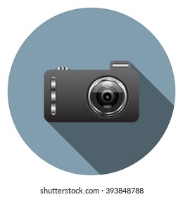 photo camera. icon. vector design