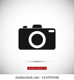 Photo camera icon, Vector EPS 10 illustration style