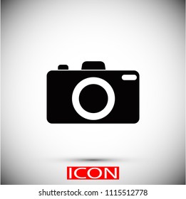 Photo camera icon, Vector EPS 10 illustration style