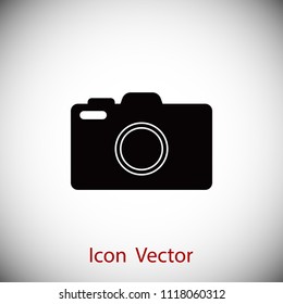 Photo camera icon, Vector EPS 10 illustration style