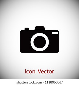 Photo camera icon, Vector EPS 10 illustration style