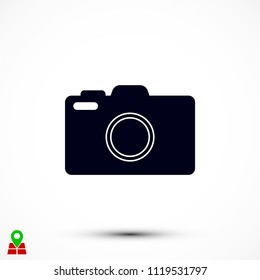 Photo camera icon, Vector EPS 10 illustration style