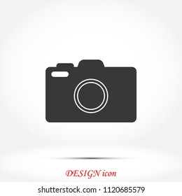 Photo camera icon, Vector EPS 10 illustration style