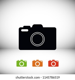 Photo camera icon, Vector EPS 10 illustration style