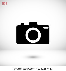 Photo camera icon, Vector EPS 10 illustration style