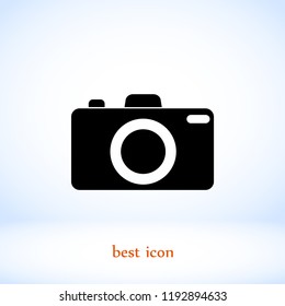 Photo camera icon, Vector EPS 10 illustration style