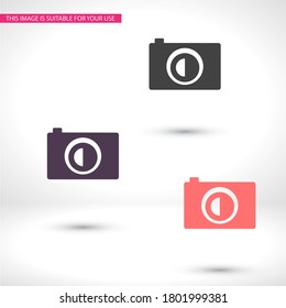 photo camera icon. Vector  Eps 10 . Lorem Ipsum Flat Design equipment  digital