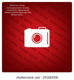 photo camera icon. Vector Eps 10