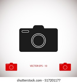 Photo camera icon, Vector EPS 10 illustration style