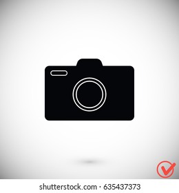 Photo camera icon, Vector EPS 10 illustration style