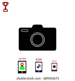 Photo camera icon, Vector EPS 10 illustration style