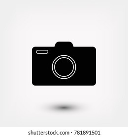 Photo camera icon, Vector EPS 10 illustration style