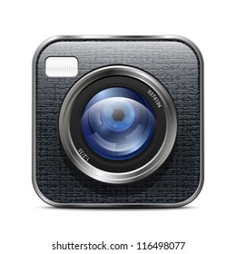 Photo Camera Icon. Vector Illustration